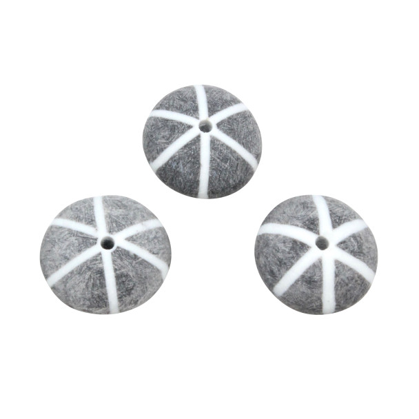 Buffalo Horn Resin Matte 12x7mm Saucer Bead