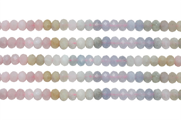 Beryl A Grade Polished 4x6mm Faceted Rondelle