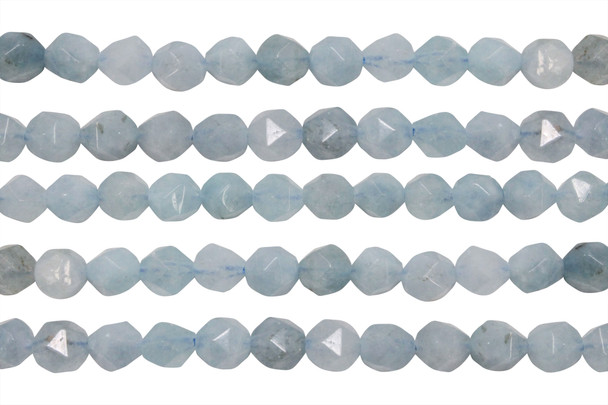 Aquamarine A Grade Polished 8mm Star Cut