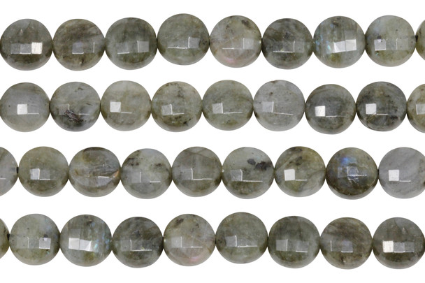 Labradorite A Grade Polished 10mm Faceted Coin