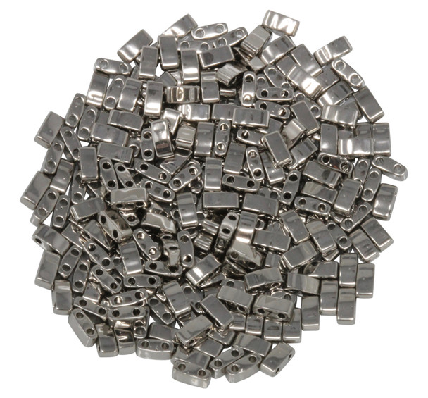 1/2 Cut 5mm Tila Beads -- Nickel Plated