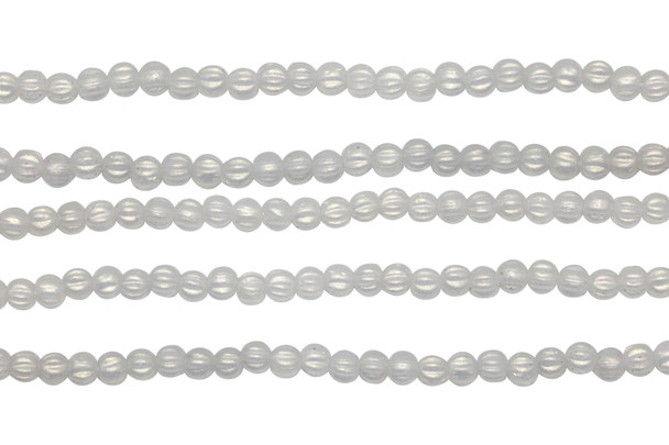 Czech Glass 3mm Melon -- Sueded Gold Crystal