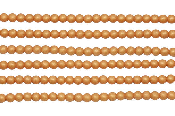 Czech Glass 4mm Round -- Pacifica Tangerine