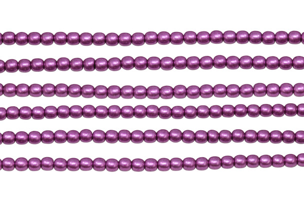 Czech Glass 4mm Round -- Metallic Spring Crocus