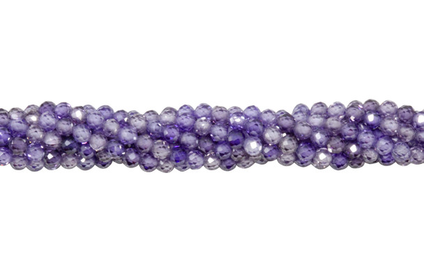 Purple Zircon CZ Grade AA Polished 2.5mm Faceted Round