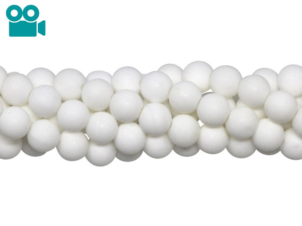 White Shell Matte A Grade 6mm Round