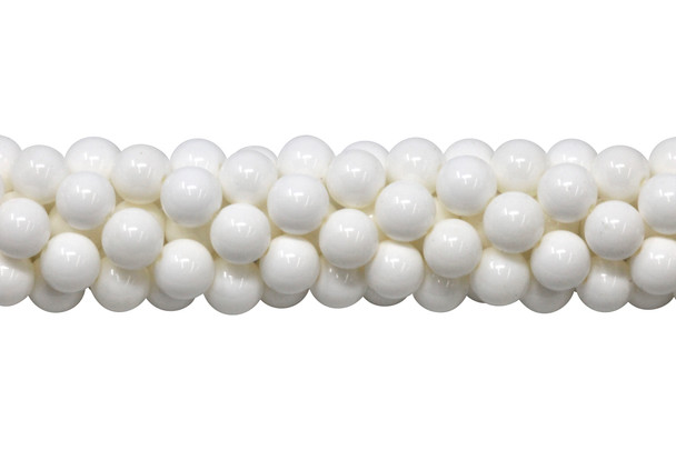 White Shell Polished A Grade 10mm Round