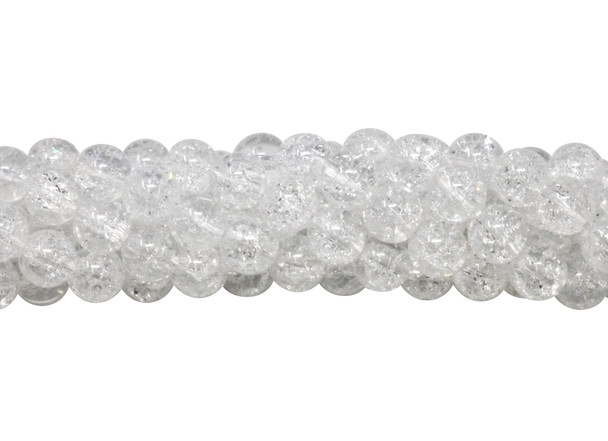 Cracked Crystal Quartz Polished A Grade 8mm Round