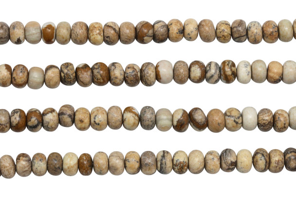 Picture Jasper Polished 4x6mm Rondelle