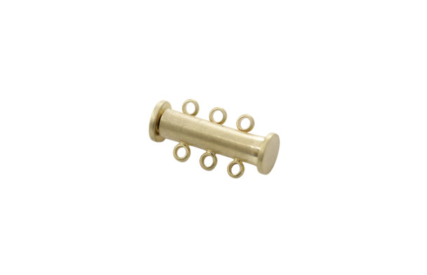 Satin Gold 20x10mm 3- Hole Magnetic Slide Clasp