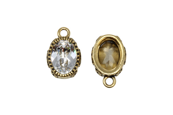 Gold Plated 14x21.5mm Celestial Brilliance Pendant with Crystal