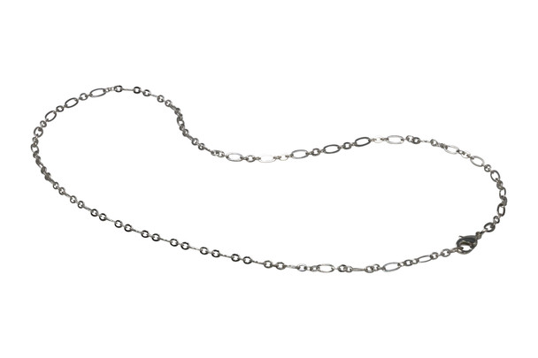 Silver 18" Oval Link Chain With Trigger Clasp