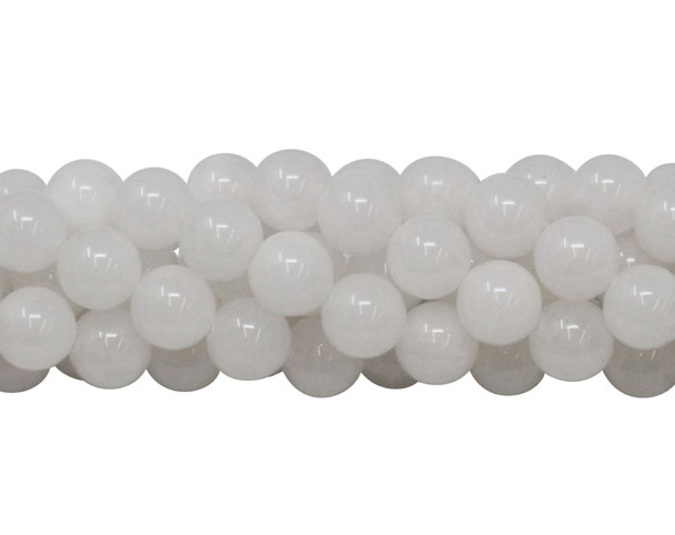 White Jade Polished 8mm Round