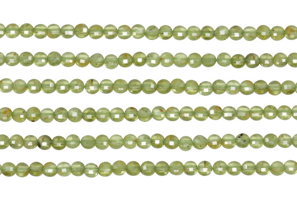 Peridot Polished 4mm Faceted Coin