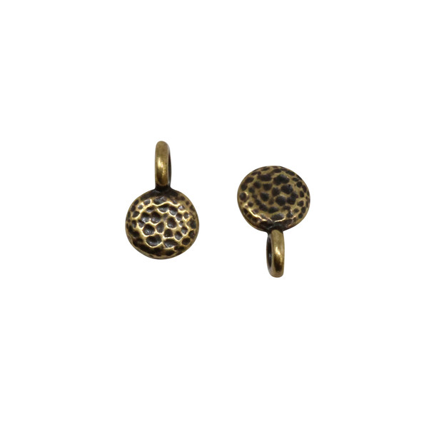 Brass Plated 6.5x10.25mm Full Moon Charm