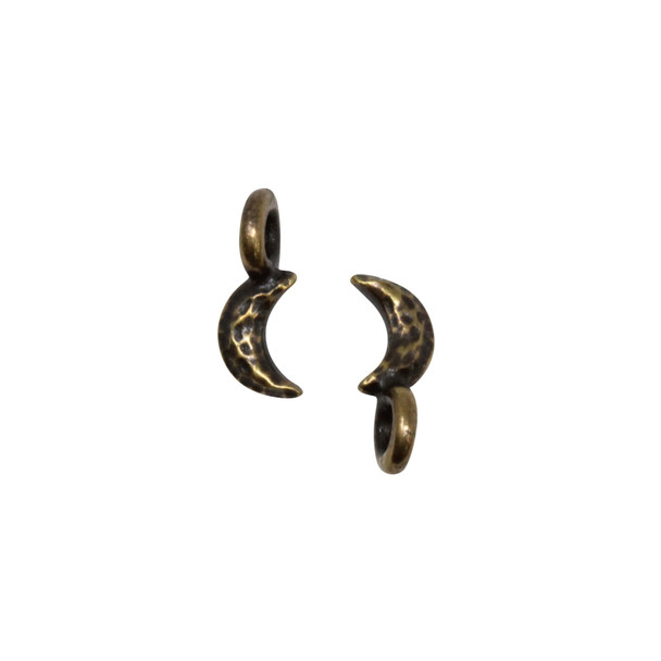 Brass Plated 4x10mm Crescent Moon Charm