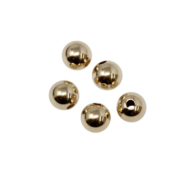 14K Gold Filled 5mm Round Beads - 5 Pieces
