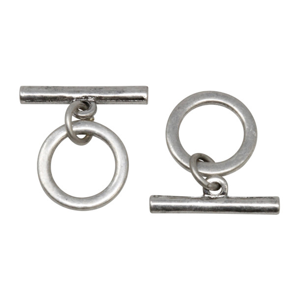 Antique Silver Plated 12mm Toggle