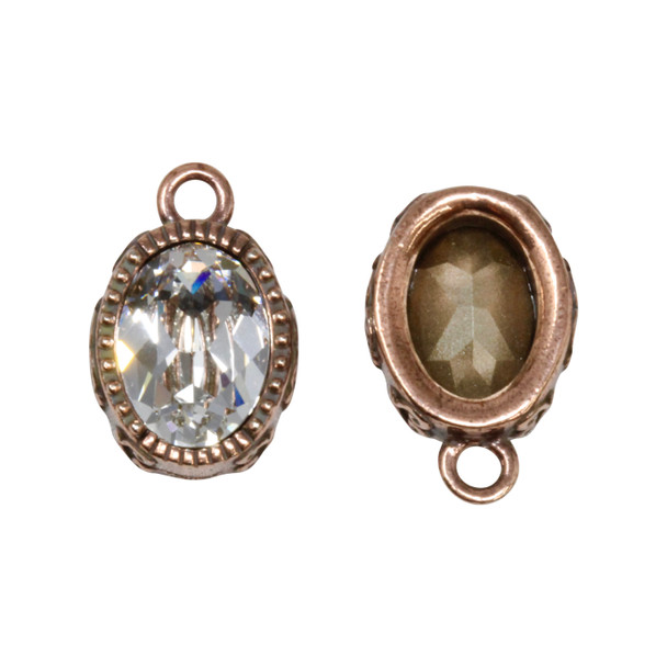 Copper Plated 14x21.5mm Celestial Brilliance Charm with Crystal