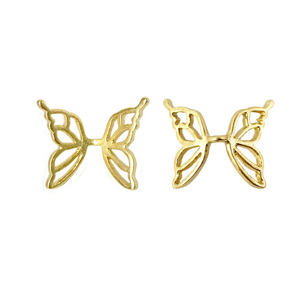 Butterfly Wings Bead Cap - Vermeille