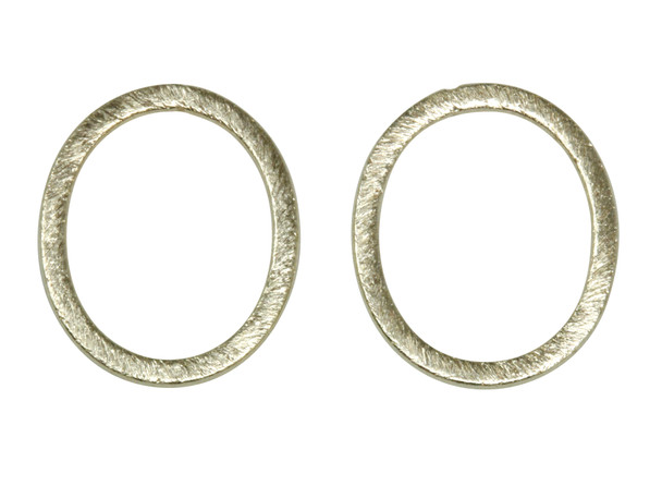 Open Oval 27x22mm - Light Gold Plated