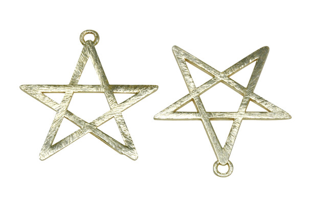 27mm Star Pendant - Light Gold Plated