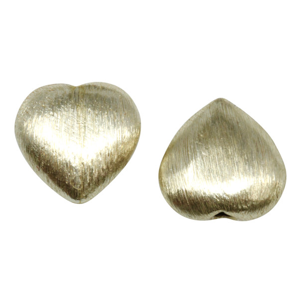 16mm Puffy Heart Bead - Light Gold Plated