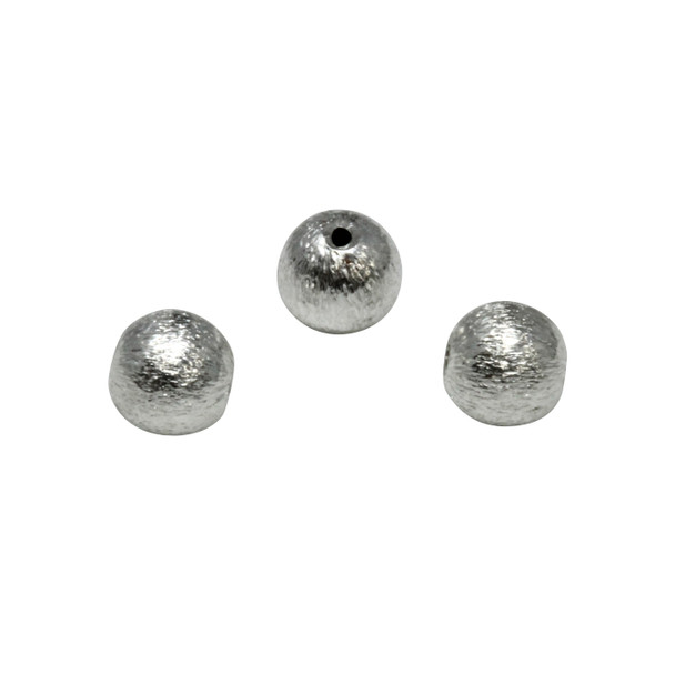 6mm Round Bead - Light Silver Plated