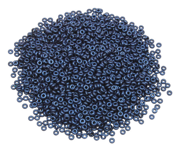 Size 11 Toho Demi Round Seed Beads -- Metallic Suede Blue