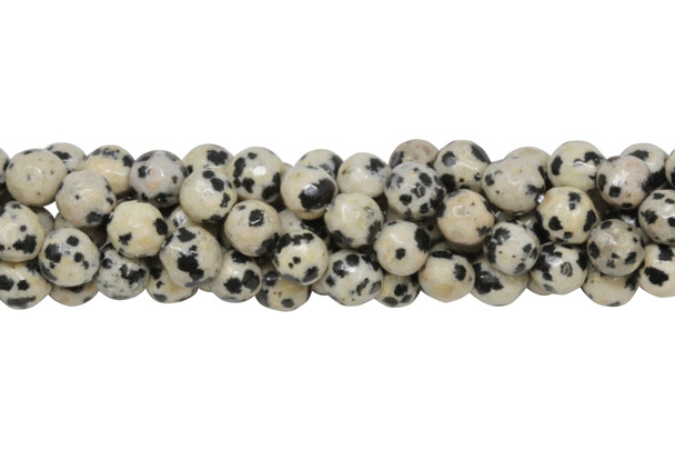 Dalmatian Jasper Polished 6mm Faceted Round