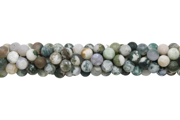 Tree Agate Matte 8mm Round