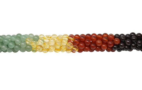 Mixed Gemstones 6mm Round