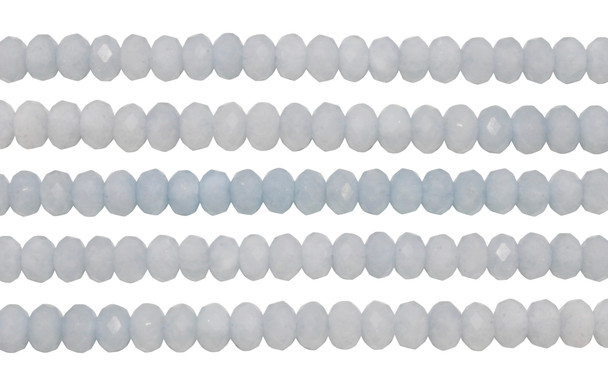 Blue Angelite Polished 8mm Faceted Rondelle