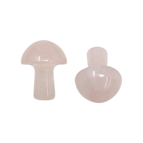 Rose Quartz Polished 16x20mm Mushroom - No Hole