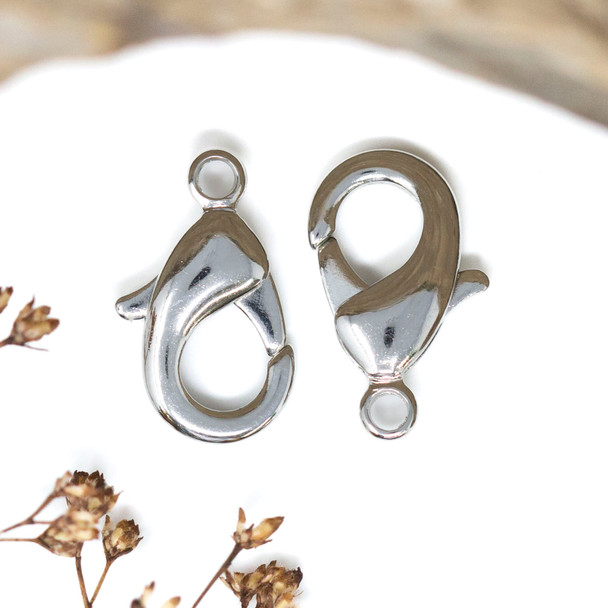 Silver Plated 19x10mm Lobster Clasp
