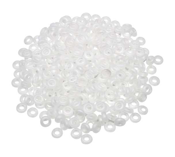 Size 6 Toho Demi Round Seed Beads -- Transparent Rainbow Frosted Crystal