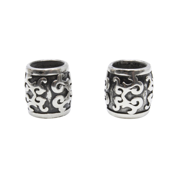 Stainless Steel 13.5x12mm Double Scroll Bead