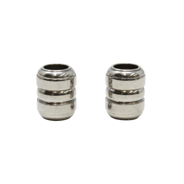 Stainless Steel 12.7x10mm Grooved Barrel Bead