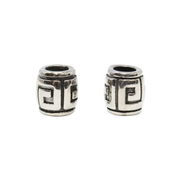 Stainless Steel 11x12mm Maze Barrel Bead