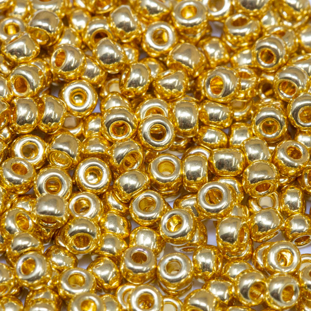 Size 8 Miyuki Seed Beads -- 465 24K Gold Plated