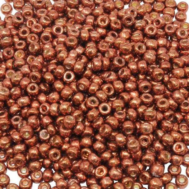 Size 8 Miyuki Seed Beads -- D4212 Duracoat Galvanized Crimson Copper