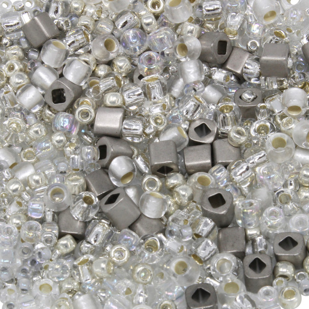 Toho Multi Shape / Color - Junpaku - Crystal / Silver