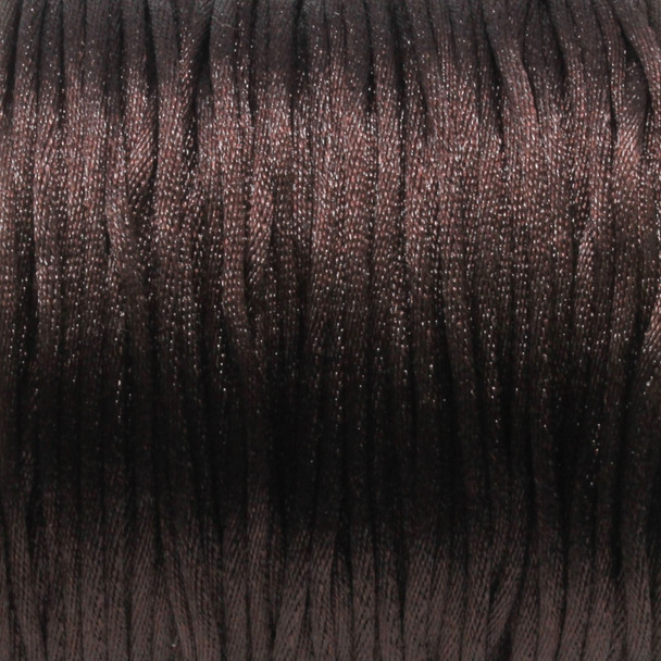 Coconut Brown - 1.5mm Rattail Satin Nylon Cord - Sold by the Foot