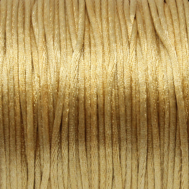 Bisque - 1.5mm Rattail Satin Nylon Cord - Sold by the Foot