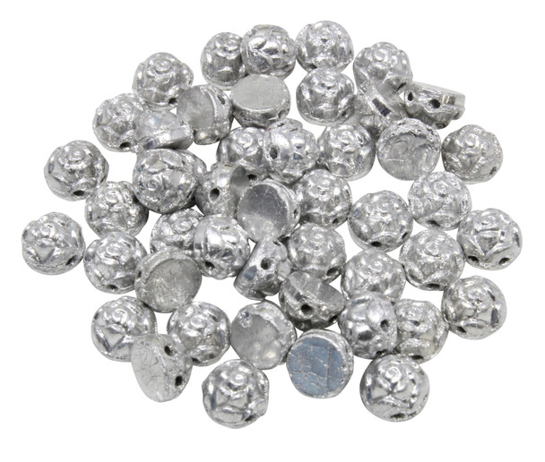 CzechMates®  6mm Rosetta Cabochon 2 Hole Beads -- Full Labrador