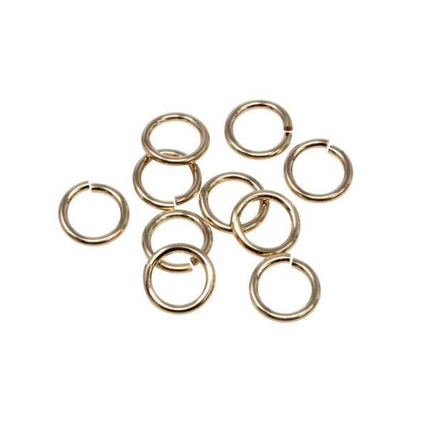 14K Gold Filled 7mm Round 18 Gauge OPEN Jump Rings - 10 Pieces