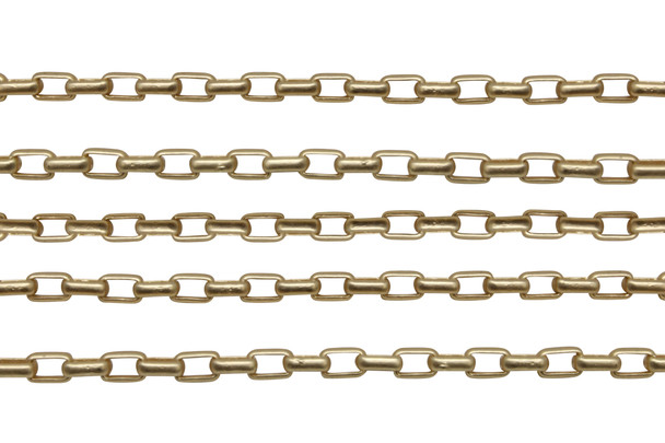 Satin Hamilton Gold 5x3mm Box Cable Chain - Sold By 6 Inches