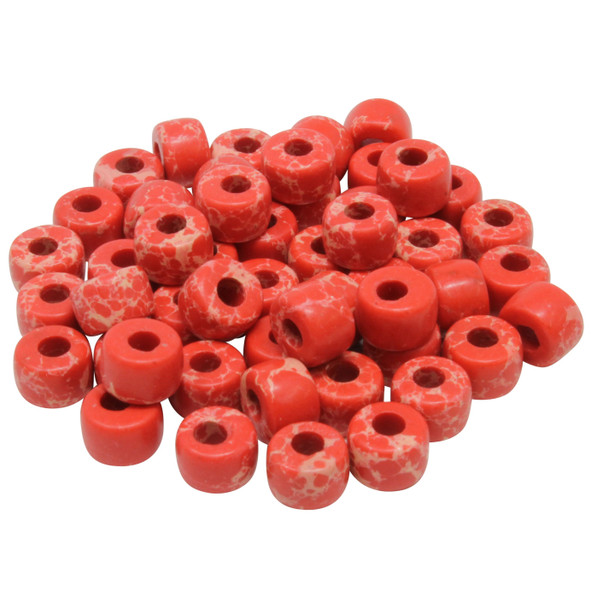 Forte Bead - Manmade Red Imperial Jasper - Sold Individually