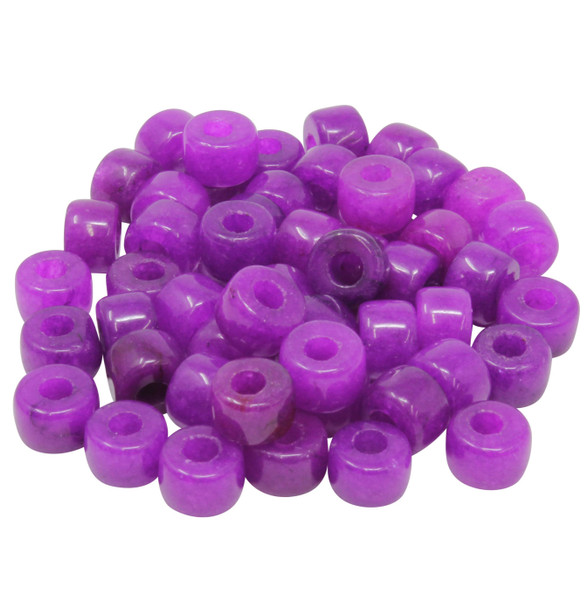 Forte Bead - Manmade Dyed Violet Jade Mix - Sold Individually