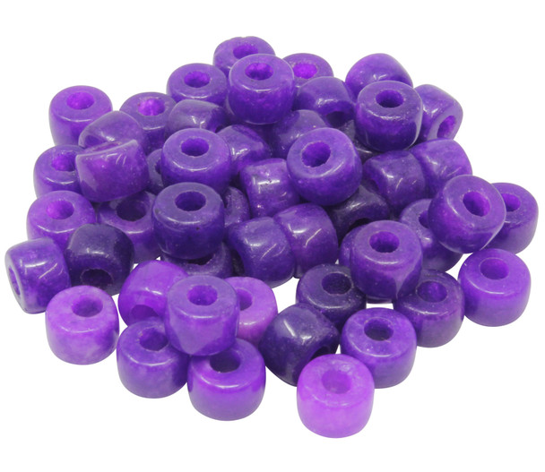 Forte Bead - Manmade Dyed Purple Jade - Sold Individually